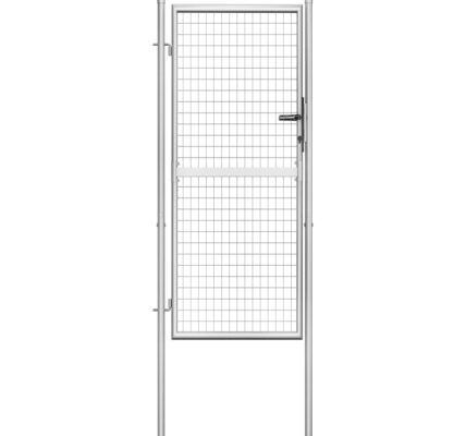 vidaXL Záhradná brána, pozinkovaná oceľ 105×225 cm, strieborná
