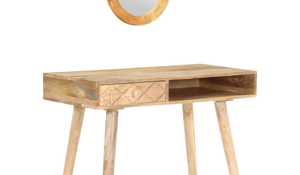 vidaXL Toaletný stolík 100x50x76 cm masívne mangovníkové drevo