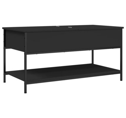 vidaXL Konferenčný stolík čierny 100x50x50 cm kompozitné drevo a kov