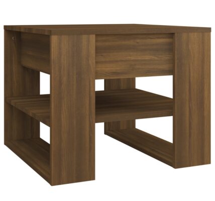 vidaXL Konferenčný stolík hnedý dub 55,5x55x45 cm spracované drevo
