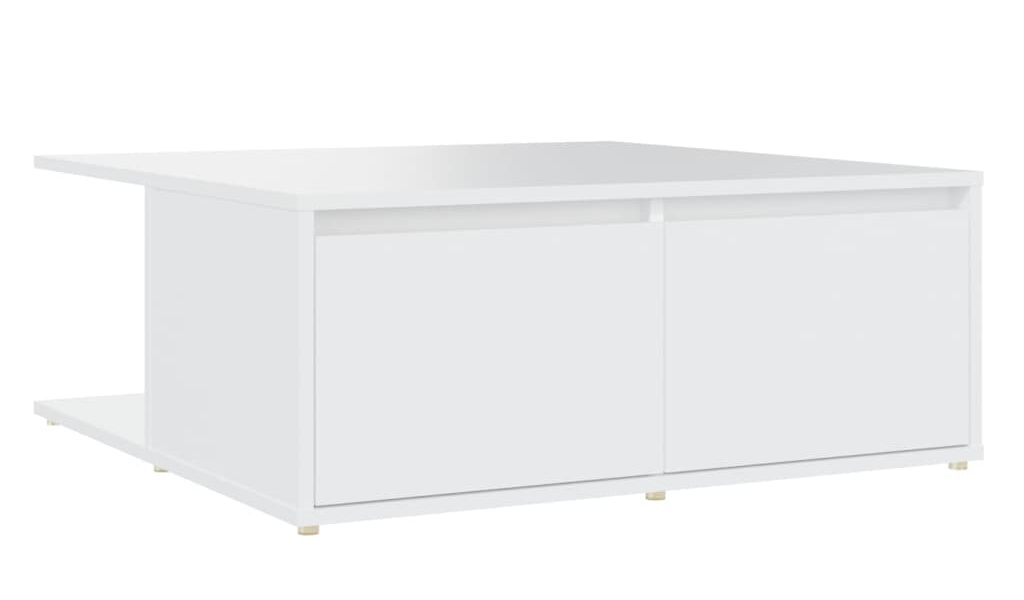 vidaXL Konferenčný stolík biely 80x80x31cm drevotrieska