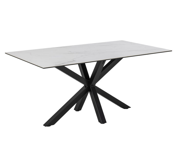 Sconto Jedálenský stôl HEAVEN 160 biela/čierna