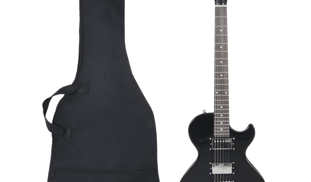 vidaXL Elektrická gitara pre začiatočníka s taškou čierna 4/4 39″