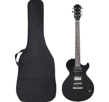 vidaXL Elektrická gitara pre začiatočníka s taškou čierna 4/4 39″