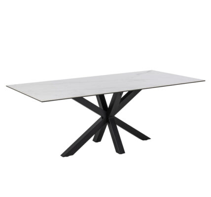 Sconto Jedálenský stôl HEAVEN 200 biela/čierna