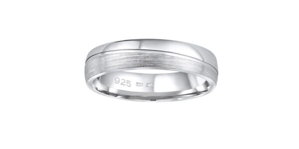 Snubný strieborný prsteň GLAMIS v prevedení bez kameňa pre mužov aj ženy veľkosť obvod 68 mm
