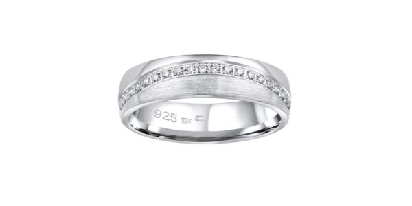 Snubný strieborný prsteň GLAMIS v prevedení so zirkónmi pre ženy veľkosť obvod 63 mm