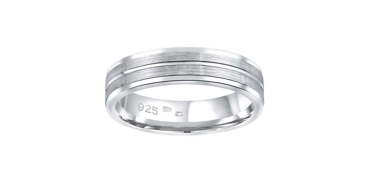 Snubný strieborný prsteň AVERY v prevedení bez kameňa pre mužov aj ženy veľkosť obvod 58 mm
