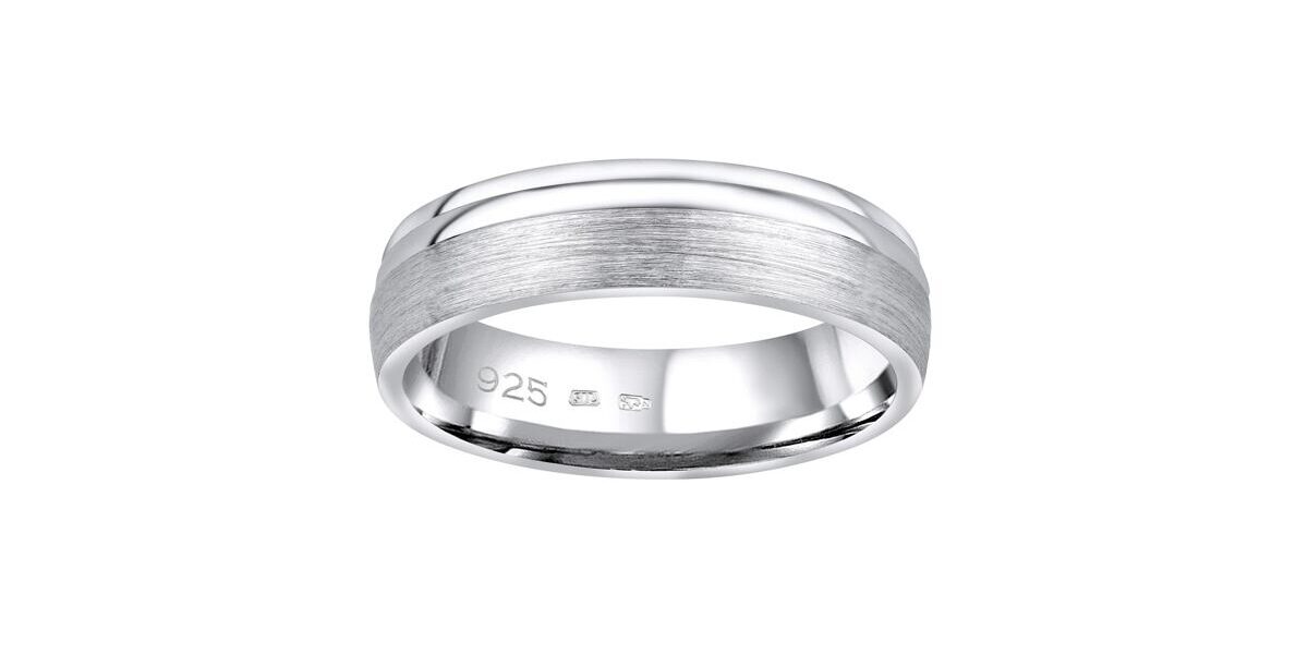 Snubný strieborný prsteň AMORA v prevedení bez kameňa pre mužov aj ženy veľkosť obvod 66 mm