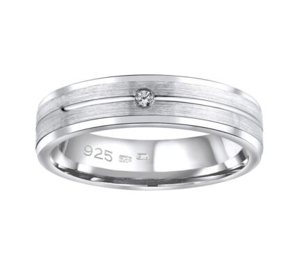 Snubný strieborný prsteň AVERY v prevedení so zirkónom pre ženy veľkosť obvod 55 mm