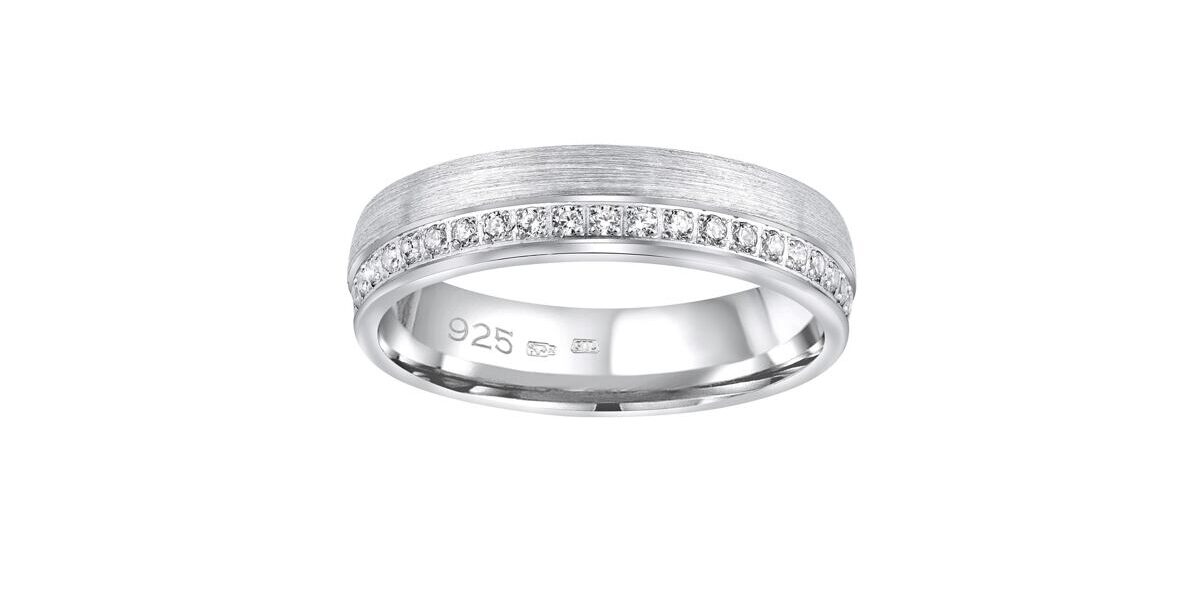 Snubný strieborný prsteň PARADISE v prevedení so zirkónmi pre ženy veľkosť obvod 56 mm