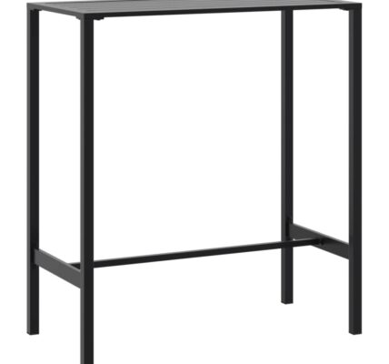 vidaXL Barový stolík, čierny 100x50x110 cm, oceľ s práškovou úpravou