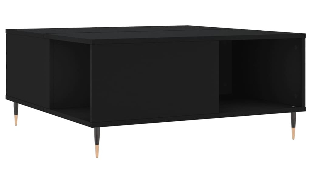 vidaXL Konferenčný stolík čierny 80x80x36,5 cm spracované drevo