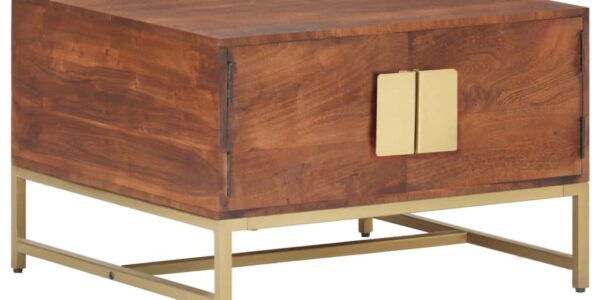 vidaXL Konferenčný stolík medovohnedý 67x67x45 cm akáciový masív