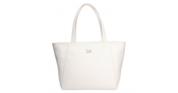 Dámska kabelka Calvin Klein Pebble – biela