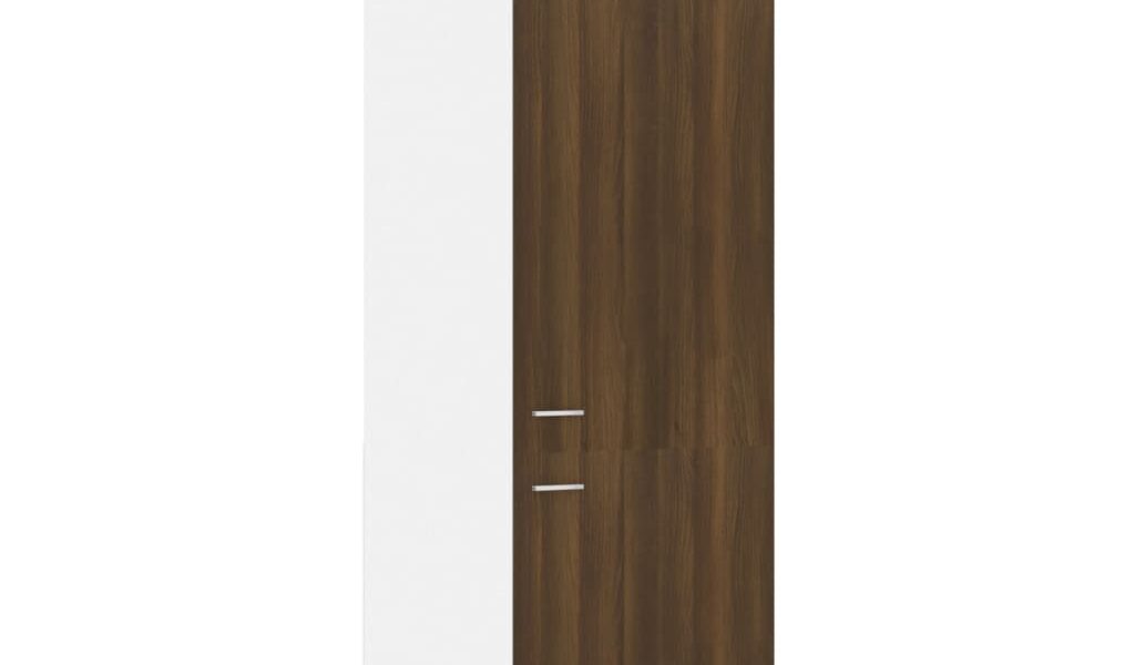 vidaXL Skrinka na chladničku hnedý dub 60x57x207 cm spracované drevo