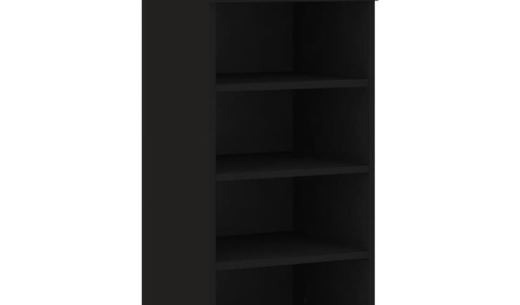 vidaXL Botník čierny 40x36x105 cm spracované drevo