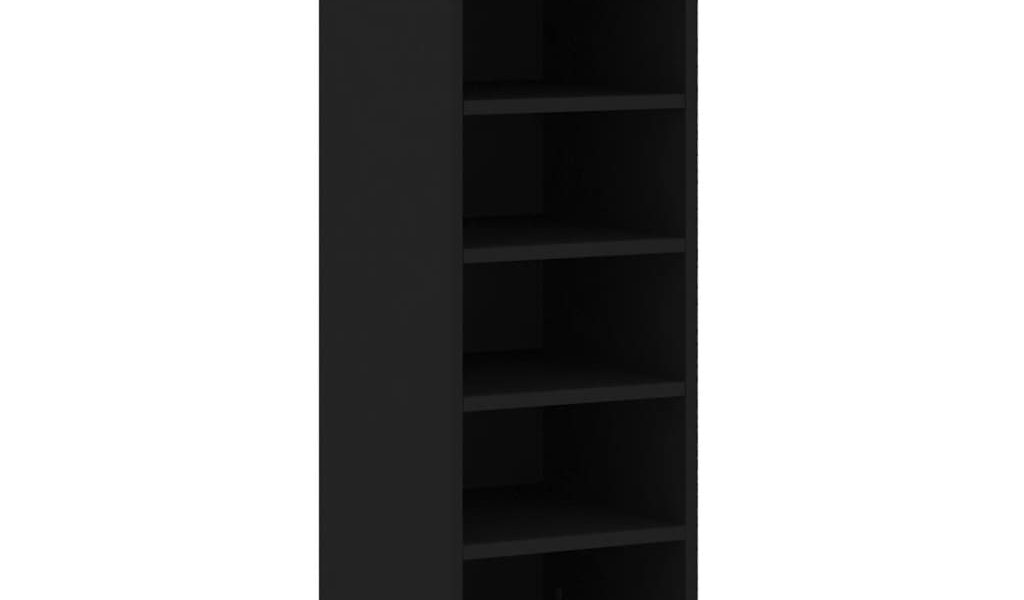 vidaXL Botník čierny 30x35x105 cm kompozitné drevo