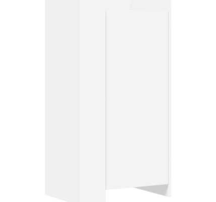 vidaXL Botník biely 52×37,5×100 cm kompozitné drevo