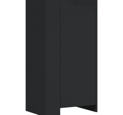 vidaXL Botník čierny 52×37,5×100 cm kompozitné drevo