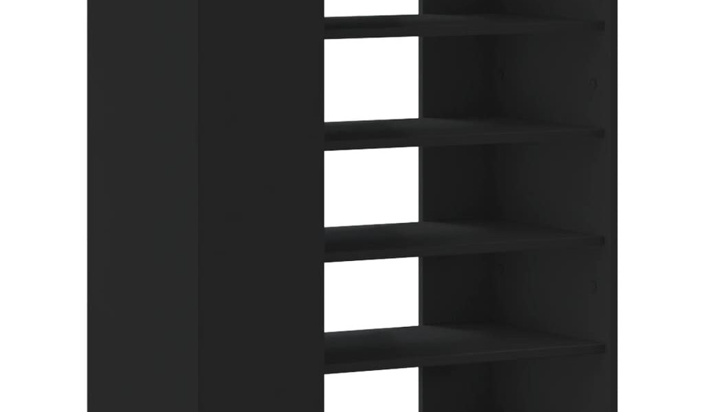 vidaXL Botník čierny 74,5×37,5×100 cm kompozitné drevo