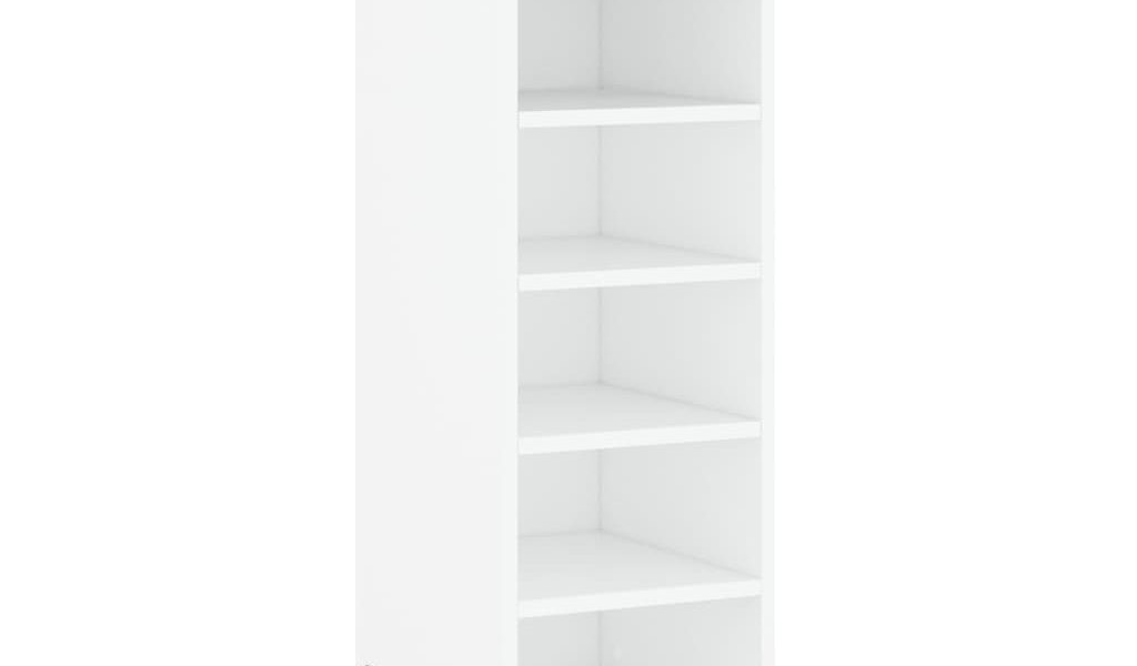 vidaXL Botník biely 30x35x105 cm kompozitné drevo