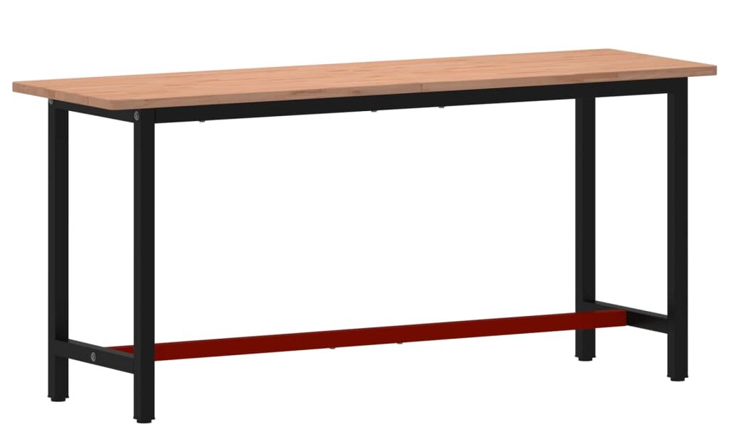 vidaXL Pracovný stôl 180x55x81,5 cm masívny buk a kov