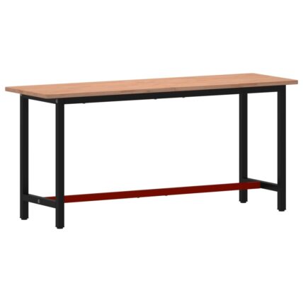 vidaXL Pracovný stôl 180x55x81,5 cm masívny buk a kov