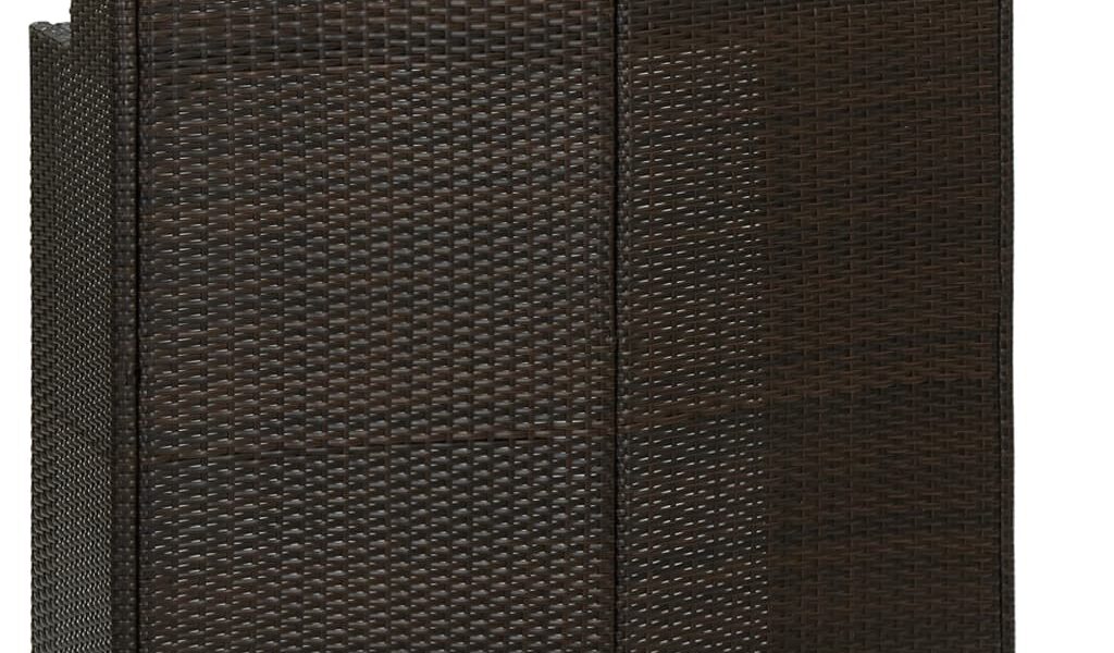 vidaXL Záhradný barový stôl hnedý 120x55x110 cm polyratan