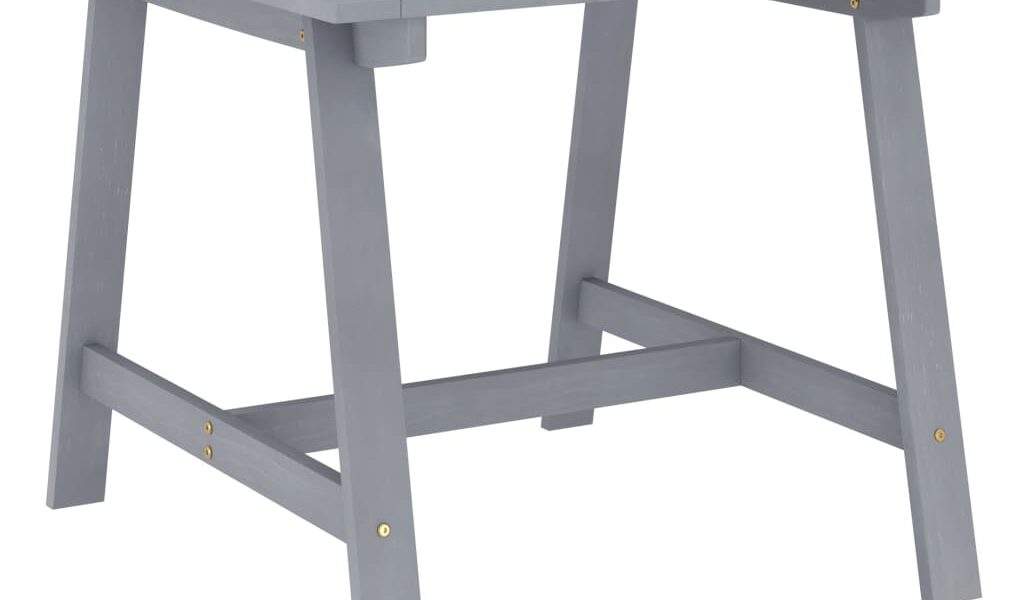vidaXL Záhradný jedálenský stôl sivý 88x88x74 cm akáciový masív