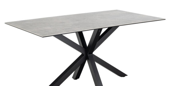 Sconto Jedálenský stôl HEAVEN 160 sivá/čierna