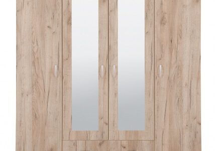 Kombinovaná skriňa so zrkadlom 4d nerea – dub šedý