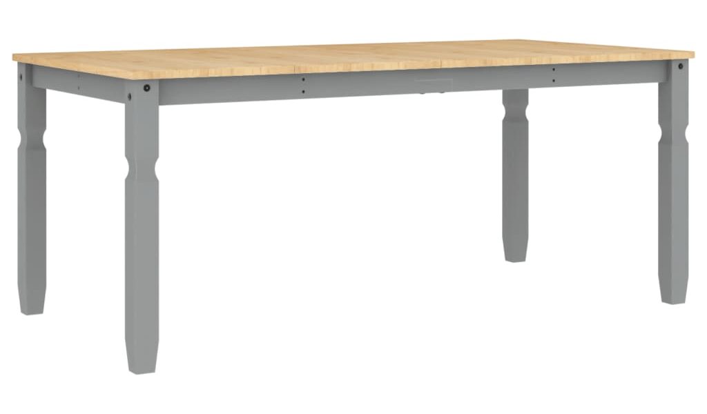 vidaXL Jedálenský stôl Corona sivý 180x90x75 cm borovicový masív