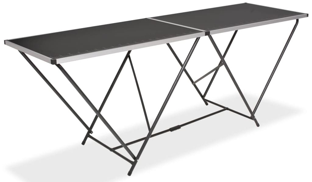vidaXL Skladací tapetovací stôl, MDF a hliník 200x60x78 cm