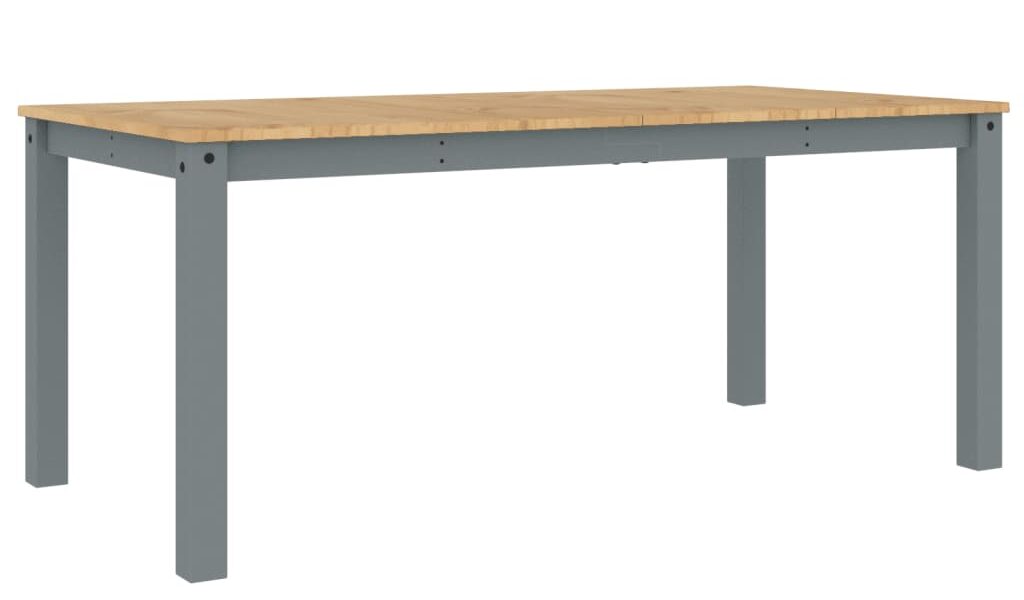 vidaXL Jedálenský stôl Panama sivý 180x90x75 cm borovicový masív