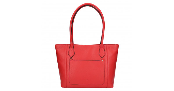 Elegantná dámska kožená kabelka Katana Lenese – červená