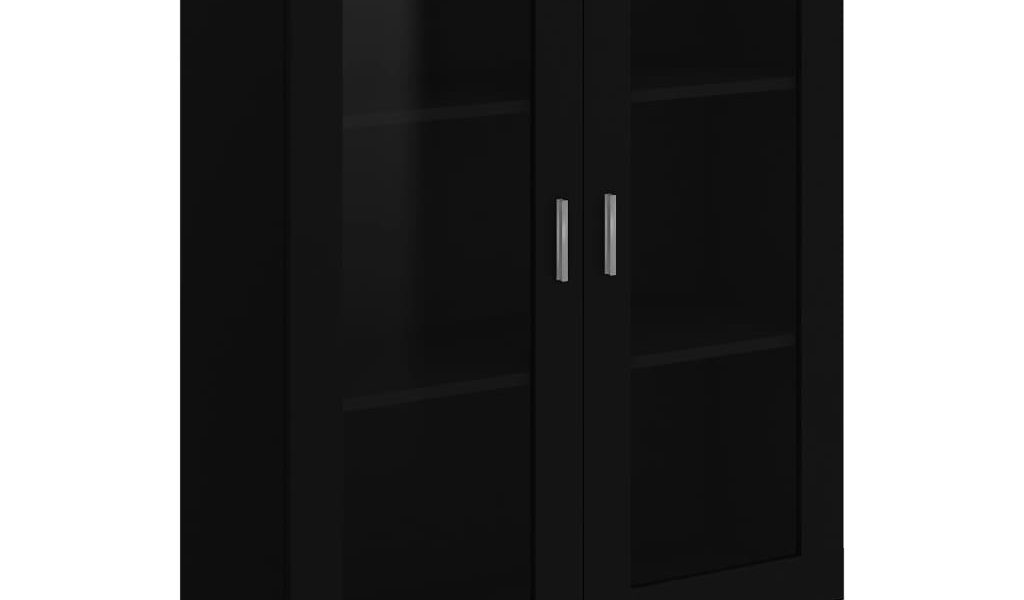 vidaXL Vitrína, čierna 82,5×30,5×115 cm, kompozitné drevo