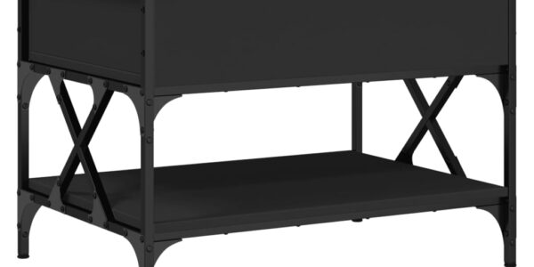 vidaXL Konferenčný stolík čierny 70x50x50 cm kompozitné drevo a kov
