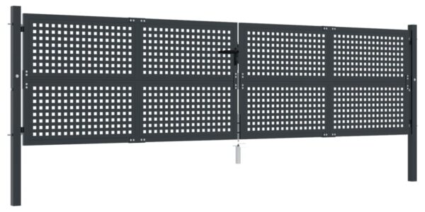 vidaXL Záhradná brána antracitová 400×125 cm oceľ