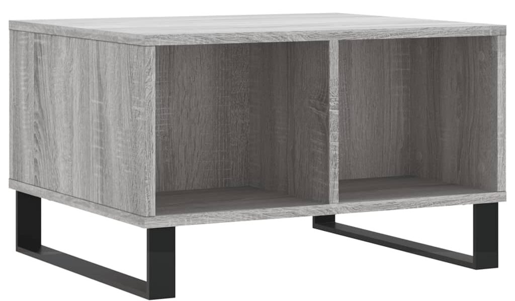 vidaXL Konferenčný stolík sivý dub sonoma 60x50x36,5 spracované drevo