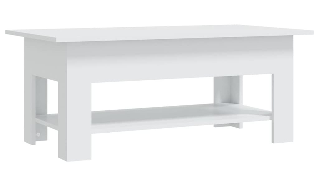 vidaXL Konferenčný stolík biely 102x55x42 cm drevotrieska