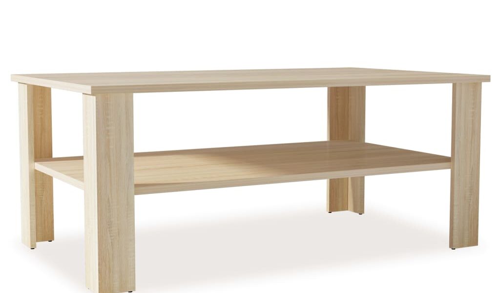 vidaXL Konferenčný stolík, kompozitné drevo 100x59x42 cm, dubový
