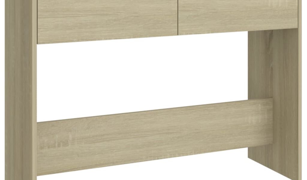 vidaXL Konzolový stolík, dub sonoma 100x35x76,5 cm, kompozitné drevo