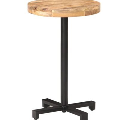 vidaXL Bistro stolík okrúhly Ø50×75 cm surové mangovníkové drevo