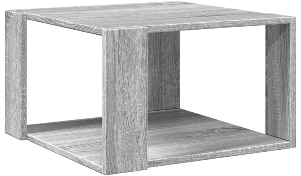 vidaXL Konferenčný stolík sivý sonoma 51,5×51,5×30 kompozitné drevo