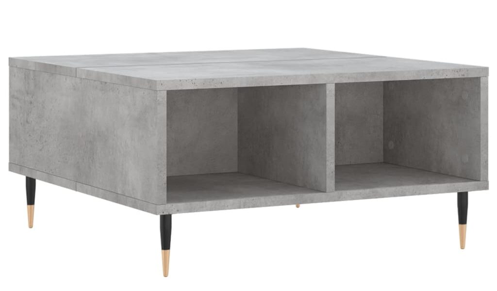 vidaXL Konferenčný stolík betónovo sivý 60x60x30 cm kompozitné drevo