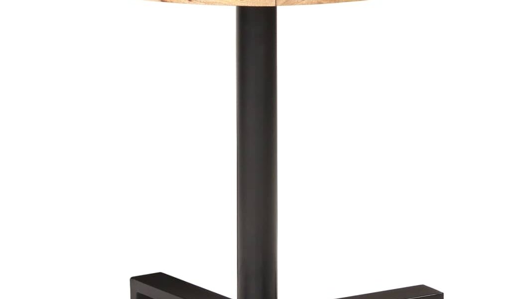 vidaXL Bistro stolík okrúhly Ø80×75 cm surové mangovníkové drevo