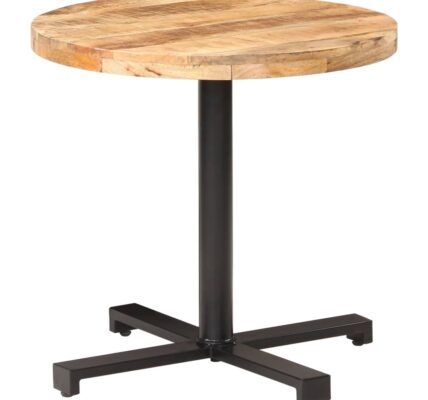 vidaXL Bistro stolík okrúhly Ø80×75 cm surové mangovníkové drevo