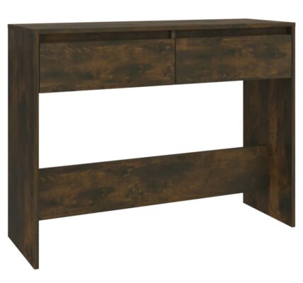 vidaXL Konzolový stolík, tmavý dub 100x35x76,5 cm, kompozitné drevo