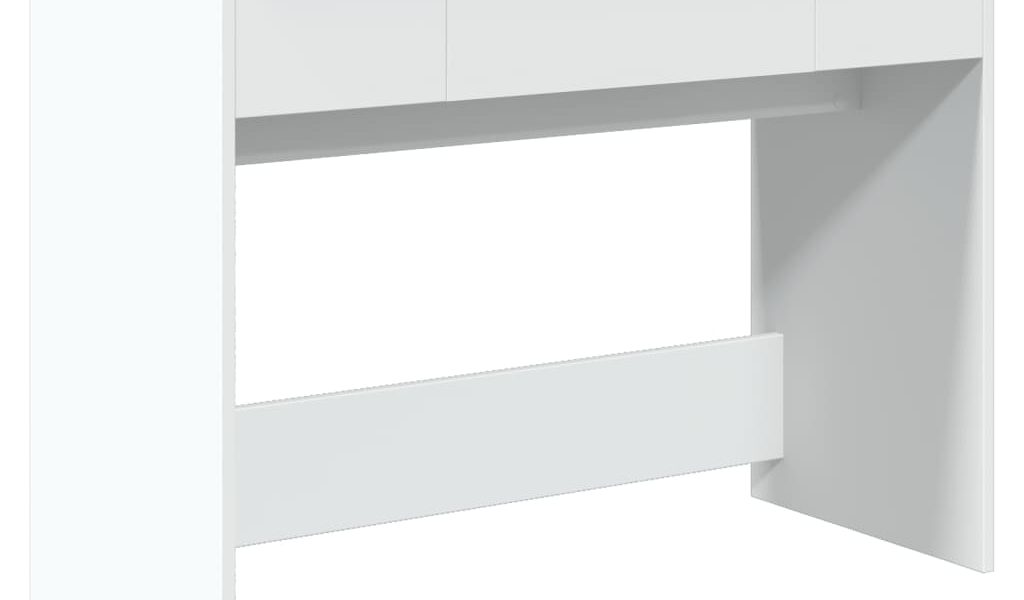 vidaXL Toaletný stolík so zrkadlom biely 100x45x76 cm